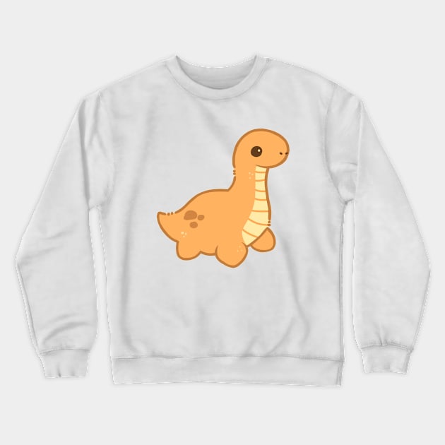 Plesiosaur (Orange) Crewneck Sweatshirt by LinnsWorld